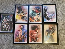 7 Framed Rock Guitarists - Beautiful Art Designs - Jimmy Page - Slash - ð¥