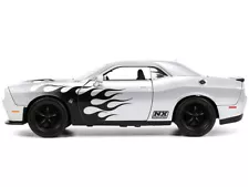 2015 Dodge Challenger SRT Hellcat Silver Metallic with Flames "Nitrous Express"