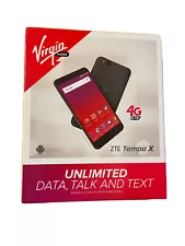 New ZTE Tempo X 4G LTE Virgin Mobile with 8GB Memory Prepaid Cell Phone