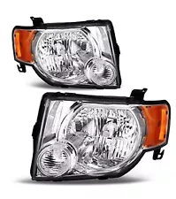 Set of x2 driver and passenger side Headlight Assembly for 2008-2012 Ford Escape