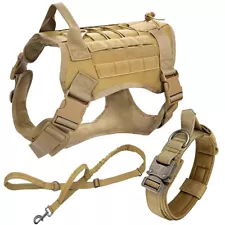 Tactical Dog Vest US Working Dog Military Harness with Handle No-pull Large