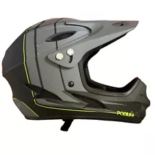 Demon Podium Full Face Helmet Black/ Grey Med Good Shape Mtb BMX