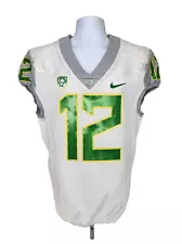 2016 Oregon DUCKS Football TEAM-ISSUED Nike GAME JERSEY #12 Men's 40