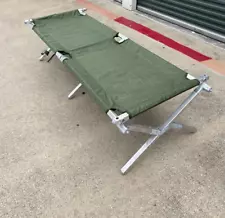 NEW USGI MILITARY CAMPING COT HEAVY DUTY FRAME SLEEPING BED OD GREEN FOLDING