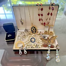 Vintage Estate Signed 14k Gold-Filled- 18k Gold EE-Sterling -Austrian Crystal-