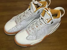 NIKE AIR JORDAN 311046-111 DUB ZERO CERAMIC 2005 ORANGE SILVER & WHITE SIZE 10