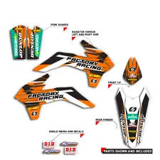 2001-2002 KTM EXC 125 200 250 300 380 400 520 GRAPHICS FACTORY : ORANGE / BLACK