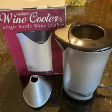 WINE BOTTLE COOLER… SINGLE BOTTLE LENTEK SILVER in COLOR