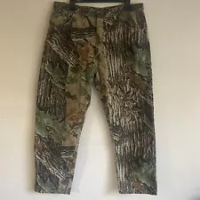 Wrangler Rugged Wear Camo Pants Mens 36x29 Straight Leg Jeans Hunting Outdoors