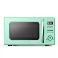 Galanz GLCMKZ07GNR07 Retro Countertop Microwave Oven with Auto Cook & Reheat, De