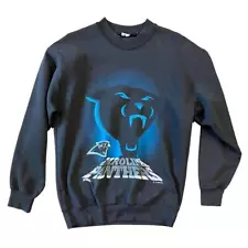 VTG 90s Nutmeg Carolina Panthers Shadow Logo Graphic NFL Football Sweat Shirt XL