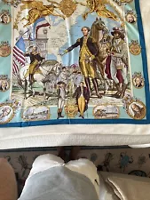 RARE!! Hermes Marquis de Lafayette Silk Scarf 90cm, Kermit Oliver-NWT in box