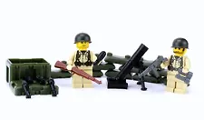 US Army WW2 Mortar team made with real LEGO® minifigures