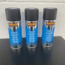 3 Pack Hycote 6XHYCXUK027 Matte Black Spray Paint for Cars 400ml. Brand New!