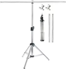 LINCO Silver Photography Backdrop Background Support Stand 2.2x2.6ft Table Top