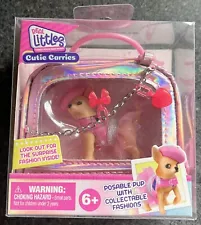 Real Littles Cutie Carries CHIHUAHUA in Pet Carrier with charms NIB Posable pup