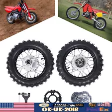 2.50-10 Front Rear Tire Rim Wheel Drum Brake Pit Bike For Honda CRF50 XR50 BBR