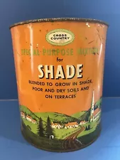 Vintage Cross Country Grass Seed For Shade Sears Roebuck 2 Lbs Empty Orange Can