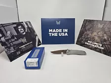 Benchmade 710FE-24 Seven Ten, Gray Aluminum Handle Recurve Drop-point CPM-S90V