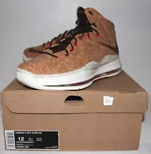 Nike Air Lebron X 10 EXT Cork Classic Brown Sneakers Mens Size 12 580890-200 New