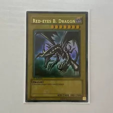 YuGIOh - 1st Edition LOB Red Eyes Black Dragon - Wavy NM/M - Faded Lowered Name