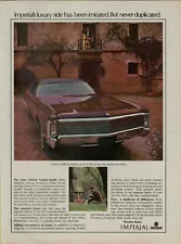 1970 Chrysler Imperial LeBaron 4-Door Hardtop Luxury Roomiest VINTAGE PRINT AD