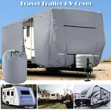 20'-39' Travel Trailer Cover Windproof RV Snow Cover 4 Layers w/ Storage Bag