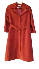 VTG Lilli Ann Womens Ultra Suede Trench Jacket Size 8 Cherry Luxurious NWT $525