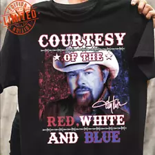 Toby Keith Signature Courtesy Of Red White And Blue Shirt Full Sizes