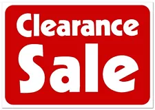 Clearance Sale Retail Store Sale Business Discount Promotion Message 11x7" signs