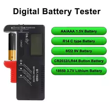 Digital Battery Volt Tester,Universal Digital LCD AA/AAA/C/D/9V/1.5V Button Cell