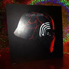 KYLO REN DAMAGED HELMET TEXTURED PRINT official Disney art deckle edge Star Wars