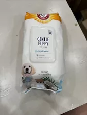 Pets Gentle Puppy Bath Wipes, Coco Water Scented, All Purpose. New Open Box