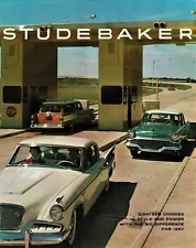 1957 Studebaker President Commander Champion Golden & Silver Hawk Sales Brochure