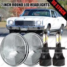 7" Round Projector For Chevy Monte Carlo 1970-1975 LED Headlights DRL Hi/Lo Beam (For: 1975 Chevrolet Monte Carlo)