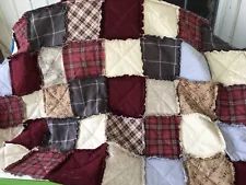 New king Size Rag Quilt, Handmade Custom order Summer Sale