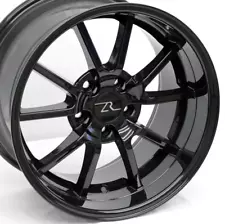 17" Gloss Black Mustang FR500 Wheels 17x9 17x10.5 94-04 17 Inch Deep Dish