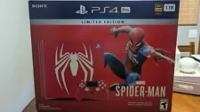 New ListingSony PlayStation 4 Pro Limited Edition Spider Man 1TB Red Console With Extras