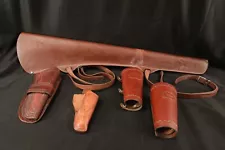 Unbranded Winchester Henry Marlin Lever Action Rifle Scabbard and Wrist Cuff Lot