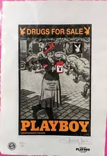 Drugs For Sale, Playboy, Limited Ed. Print 22'x 15'x Signed Fairchild Paris