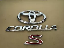 FREE SHIPPING OEM 2009-2013 Toyota Corolla S Rear Emblem Set Logo Badge SET