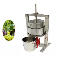 Fruit Wine Press 20L Stainless Fruit Juice Maker with Hydraulic Jack 5.28 Gal