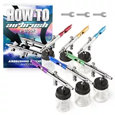 6 X Dual Action Airbrush Set with Case