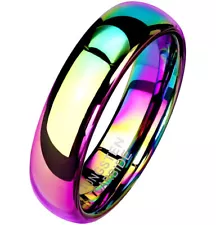 Ebay Wedding Rings Men or Women. 6mm Rainbow Anodized Gay & Lesbian Band LGBTQ