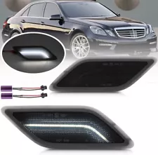 2x White LED Side Marker Light For 2010-2013 Mercedes W212 E350 E550 Sedan Wagon (For: 2013 Mercedes-Benz E350)