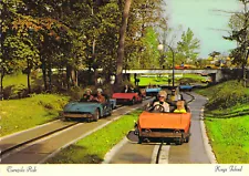 1975 OH Kings Island Amusement Park Turnpike Ride Cars 4x6 postcard Ct2