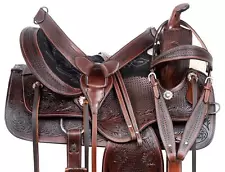 17 WESTERN SHOW PLEASURE TRAIL LEATHER HORSE SADDLE