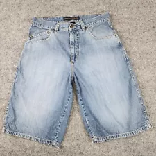 80's 90's Vintage Fubu Denim Shorts baggy sz 34Rx13 Baggy hip hop style