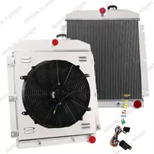 For 1947-1954 Chevy 3100/3600/3800/3900 Truck 4 Rows Radiator+Shroud Fan+Relay