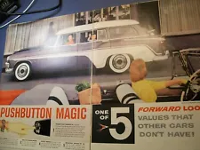 1956 DeSoto De Soto Firedome Station Wagon large-mag 2-page car ad